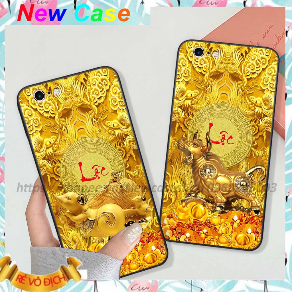 Ốp TPU Viền vuông Iphone 6 / 6S / 6 Plus / 6S Plus in hình 12 Con Giáp Tài Lộc 3D