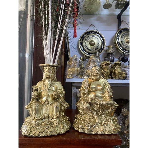 Tượng Thần Tài Thổ Địa Bằng Đồng cao 21cm