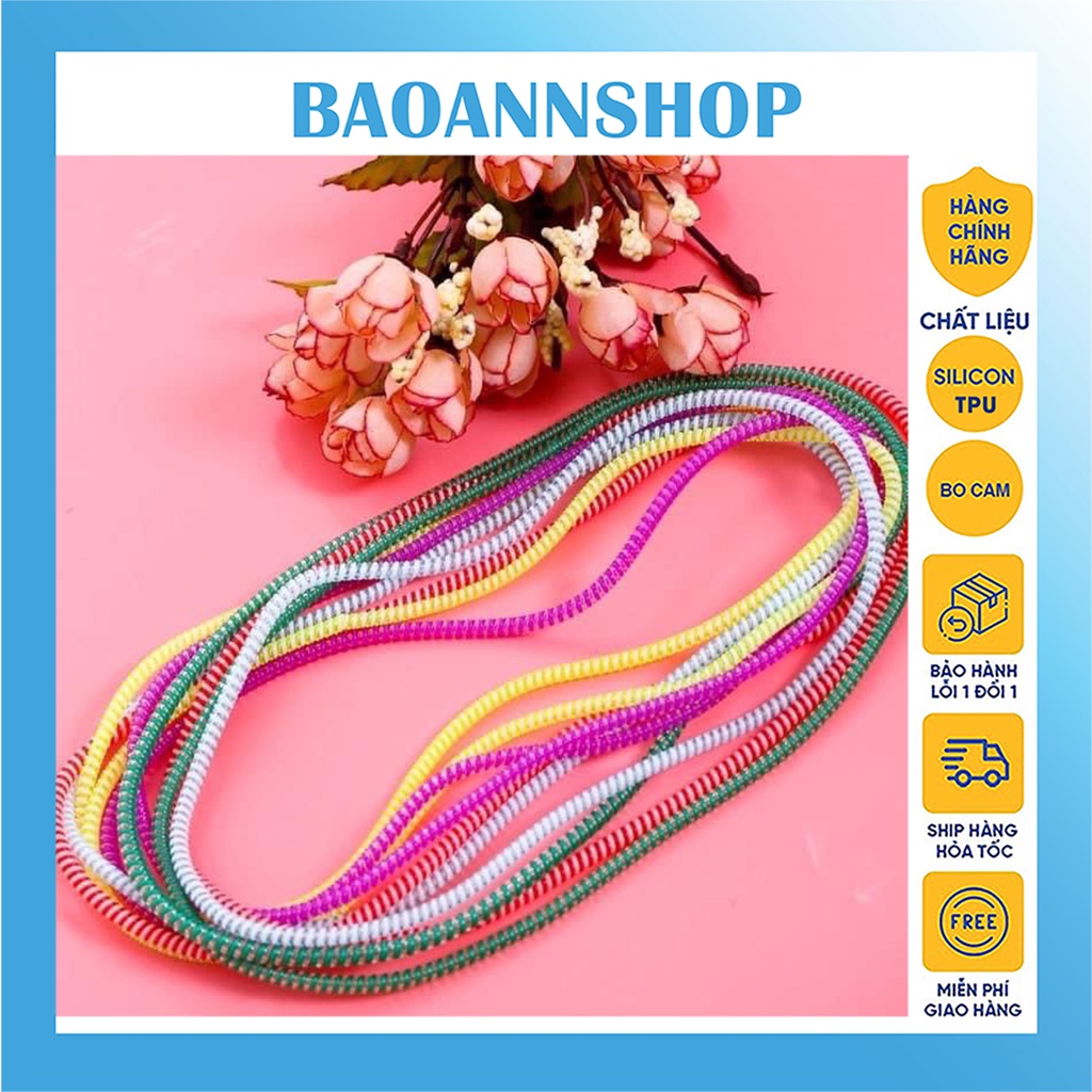 Dây Quấn Sạc, Tai Nghe, Sạc Cáp Dây Quấn Chống Đứt Chống Rối Chống Gập (Tai Nghe Quấn 4 Dây, Cáp Sạc Quấn 3 Dây)