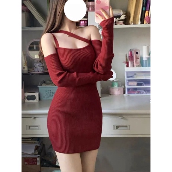 Đầm Body Ôm Tay Dài Kèm Ảnh Thật TT05