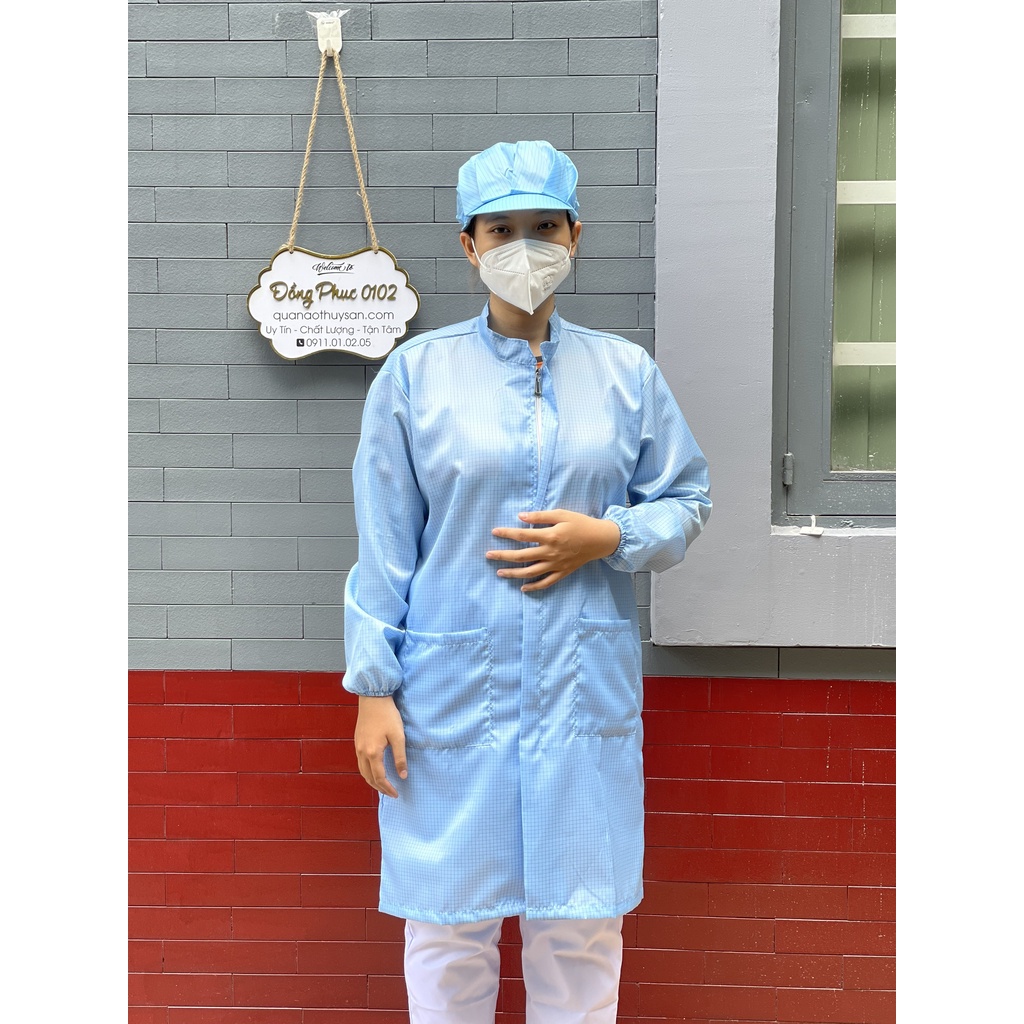 Áo Blouse Chống Tĩnh Điện - Hình chụp thật