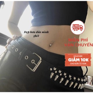 ẢNH THẬT CUỐI Thắt lưng đạn bullet belt da bản to đẹp Dây nịt hot trend nam nữ y2k Punk Gothic