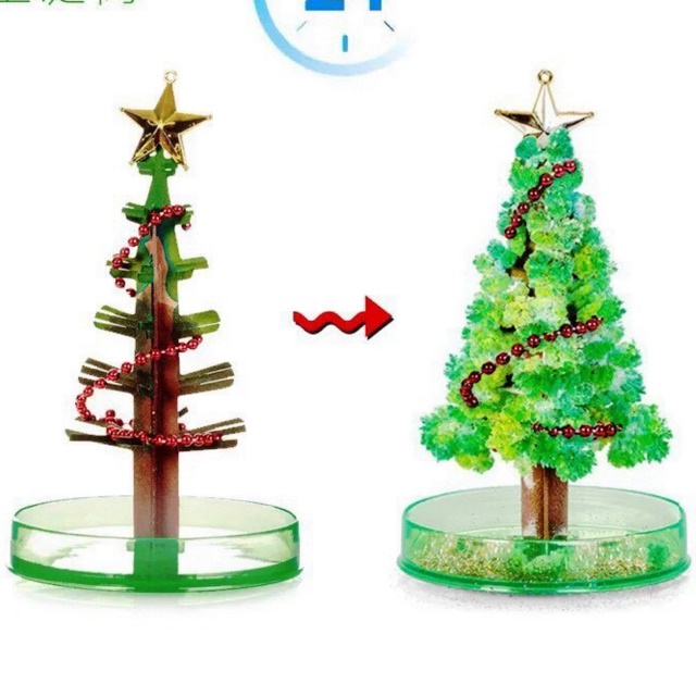Cây thông Noel/cây Đào thần kỳ bằng giấy tự nở hoa tuyết magic DIY