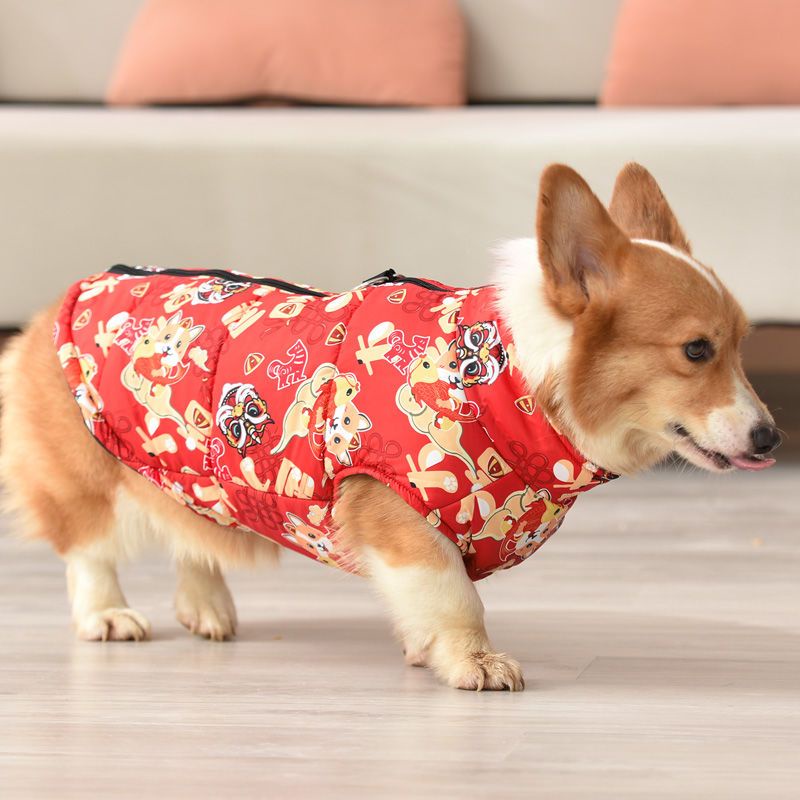 Áo Thun Cotton Dày Dặn Giữ Ấm Mùa Thu Đông Dành Cho Cún Cưng