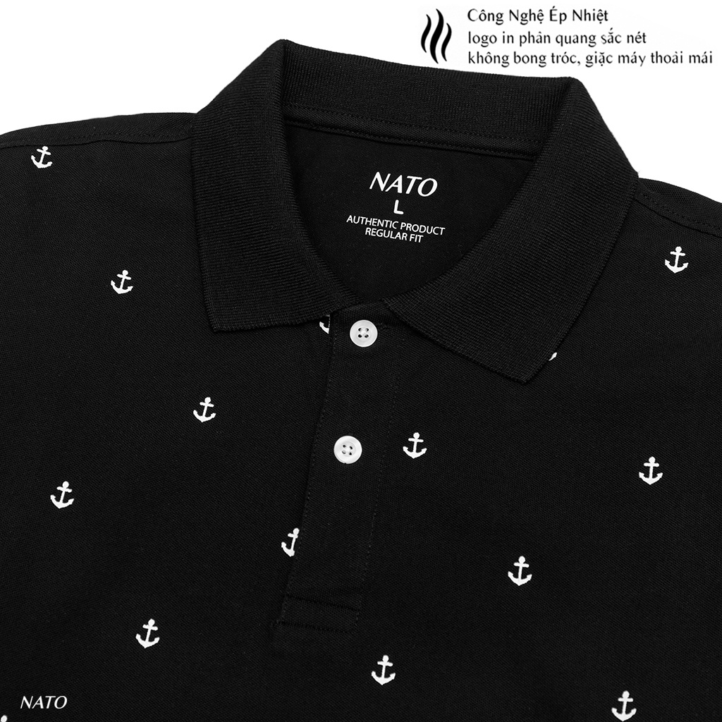 Áo Thun Polo Nam MỎ NEO Vải Cotton Cá Sấu Cao Cấp Basic Đẹp Tay Ngắn Có Cổ Màu Trắng Đen Đỏ Xanh Navy Trơn Họa Tiết NATO