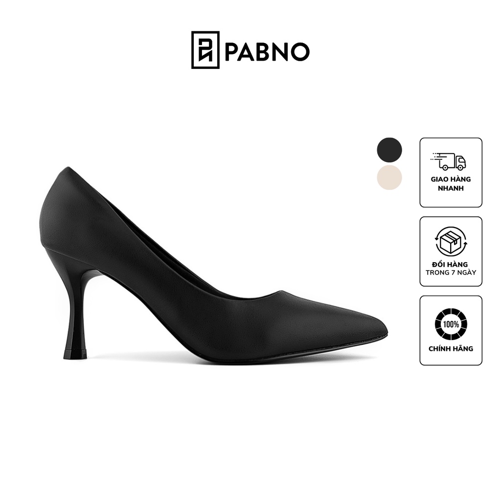 Giày cao gót PABNO PN459, Giày cao gót 8cm Basic mũi nhọn êm chân thời trang, Giày nữ dự tiệc cao cấp chính hãng
