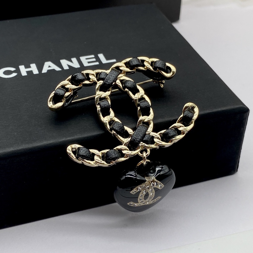 Ghim Cài Áo Hình Trái Tim Đôi Mạ Bạc 925 Thời Trang