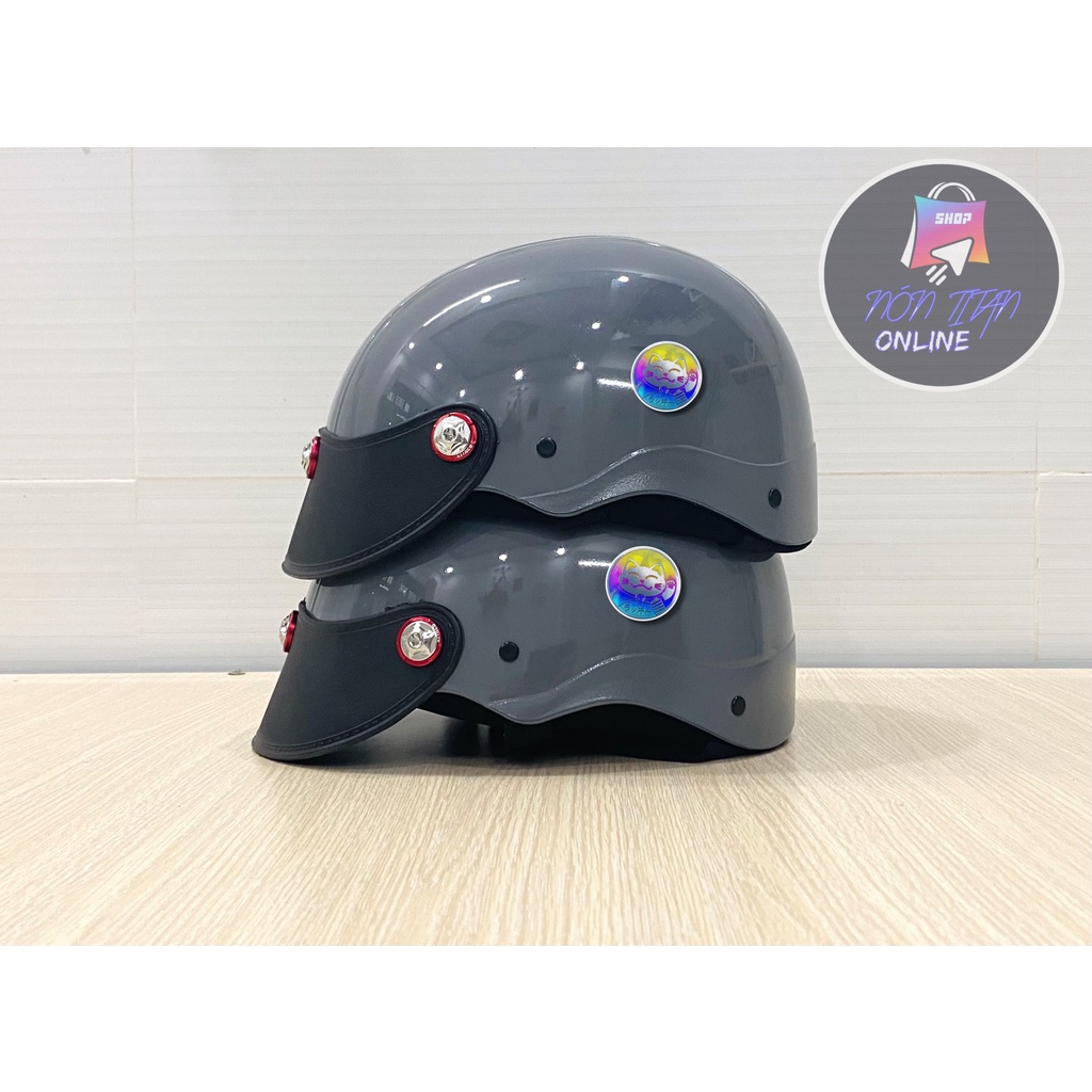 [TẶNG TEM BIKER] Nón Bảo Hiểm Trơn - Sơn Nhiều Màu - Phủ Nano - Gắn 7 Ốc Salaya + Mèo Thần Tài May Mắn