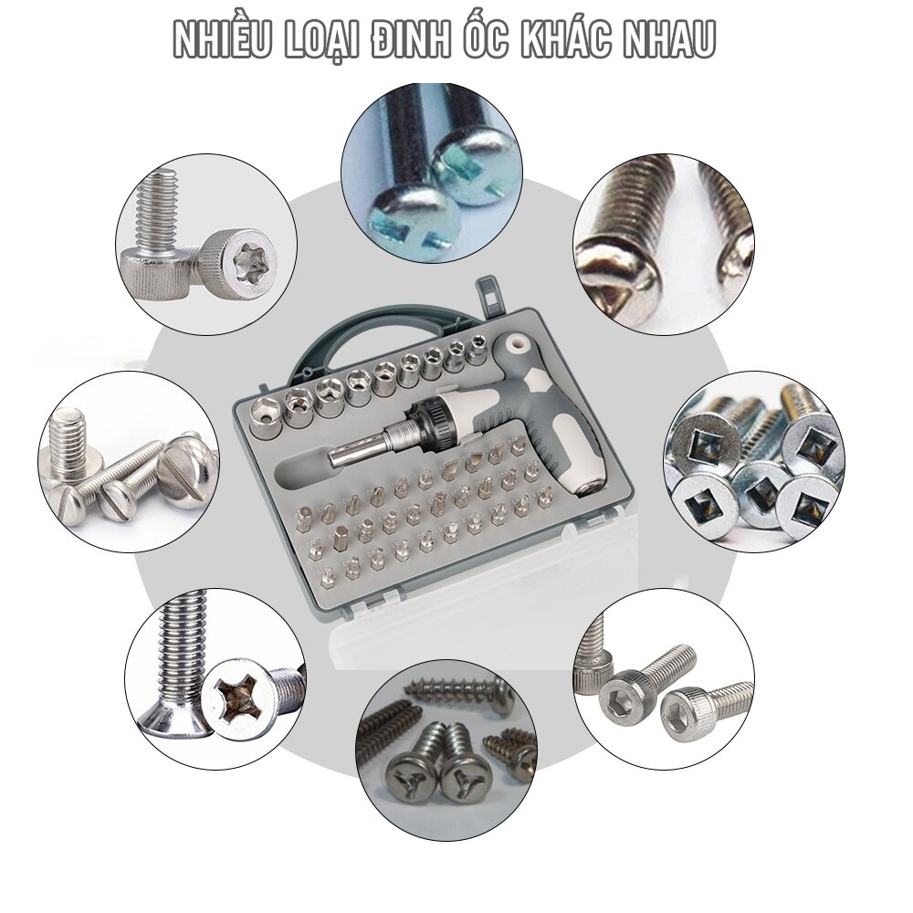 Bộ tua vít Chữ T41 chi tiết, Tua vít đa năng, Socket Lục Giác Nhiều Đầu Linh Hoạt Giúp Sửa Chữa Gia Đình Tiện Lợi