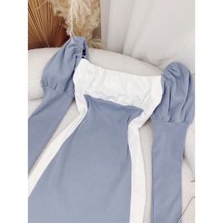 ĐẦM BODY XANH PHỐI