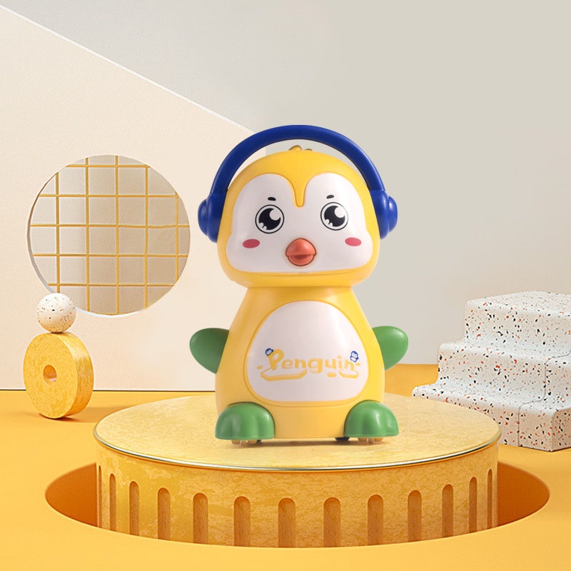Đồ chơi Chim cánh cụt chạy cót nhiều màu sắc siêu dễ thương cho bé, ấn là chạy, đầu xoay 360 độ