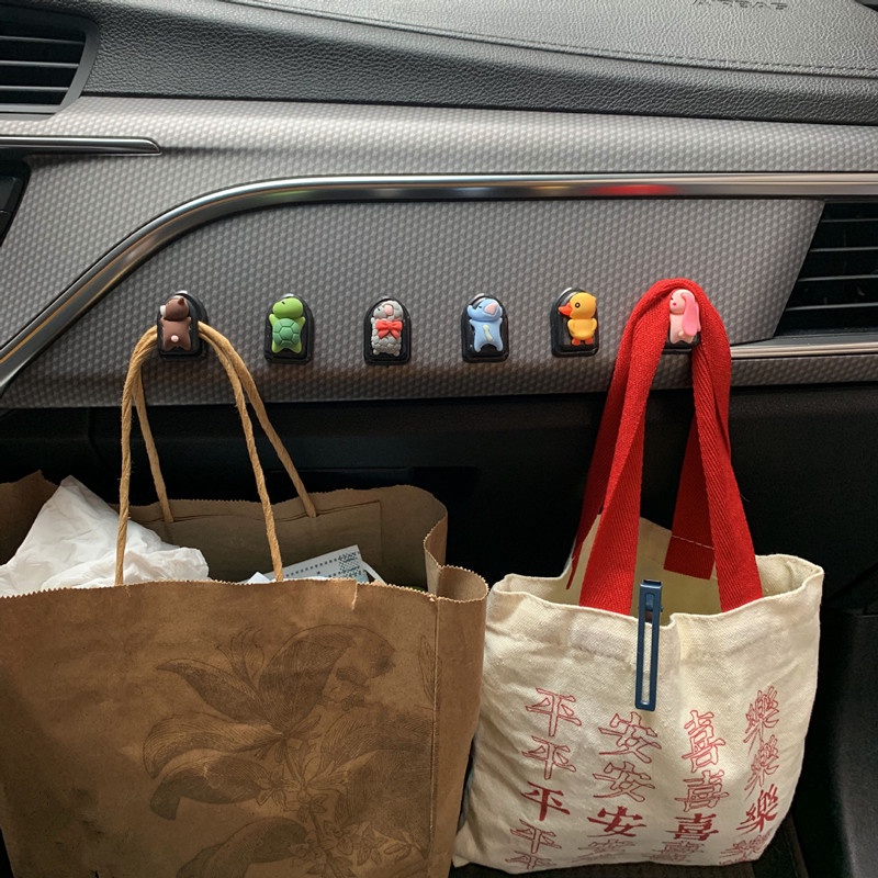 Móc Treo Túi Mua Sắm / Móc Treo Đồ Mini Tự Dính Hình Động Vật / Thỏ Mini Dễ Thương Trang Trí Nội Thất Xe Hơi