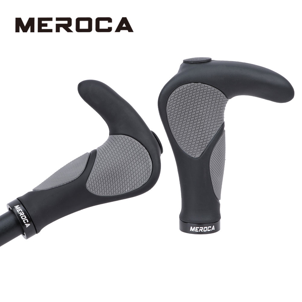 MEROCA Tay Nắm Cao Su Công Thái Học Cho Xe Đạp Tay Nắm Sừng 22.2MM Tay Nắm Tay Nắm MTB Bọc Tay Lái