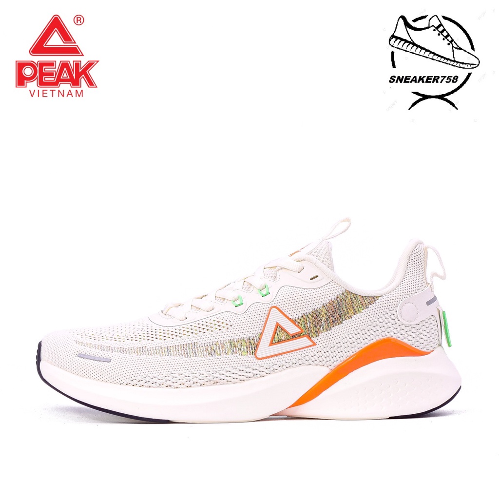 Giày chạy bộ Nam/Nữ PEAK Ultra Light New Gen E13257H – Trắng Canvas