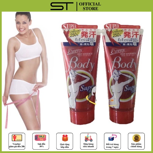 Kem làm tan mỡ bụng Esteny Hot Body massage gel sana Nhật bản đánh tan mỡ thừa eo thon đùi gọn giảm cân an toàn hiệu quả