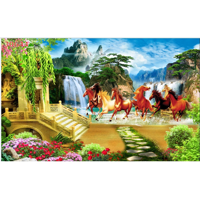 Tranh Dán Tường Phòng Làm Việc Mã Đáo Thành Công