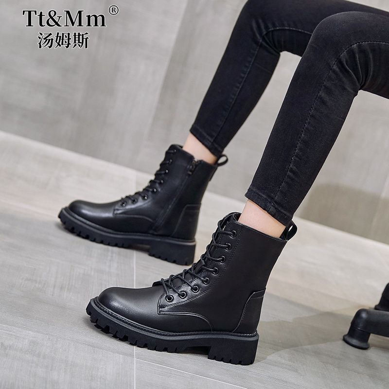 Giày Bốt Martin Đi Tuyết Lót Cotton Dày Chống Lạnh Thời Trang Thu Đông 2022 Mới Cho Nữ