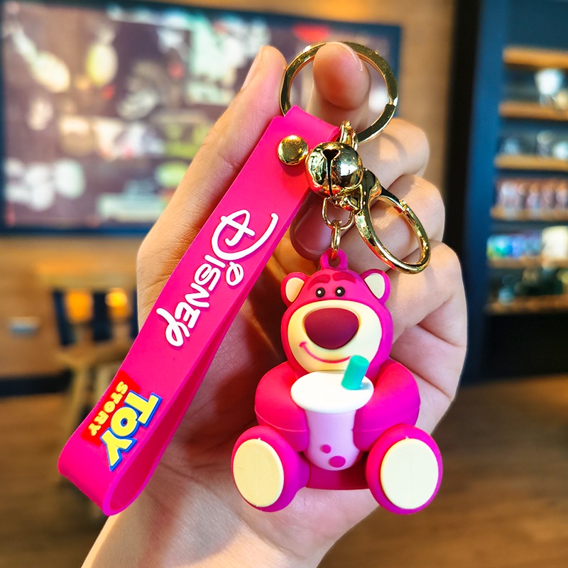 Gấu dâu Lotso Móc Khóa Hình Nhân Vật Trong toy Story 4 Bằng PVC