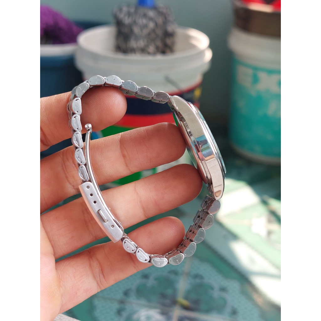 Đồng hồ nam Alba mặt trắng men chạy pin hàng Si