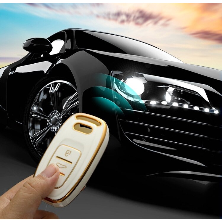 Bao Da, Vỏ Bảo Vệ, Ốp Chìa Khóa, Bọc Chìa Khóa Cao Cấp Dùng Cho Xe Ô Tô Audi A3, A4, A5, A6, A7, A8, A4L, A6L, Q5, Q7