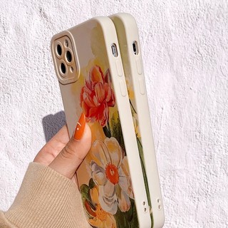 Ốp Lưng Basic Camera Nổi - Mẫu Flower Painting