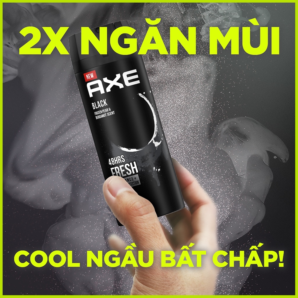 Xịt nước hoa nam toàn thân AXE 135ml - Xịt khử mùi hương nước hoa nam AXE kháng khuẩn nhập Thái Lan ngăn đổ mồ hôi nách