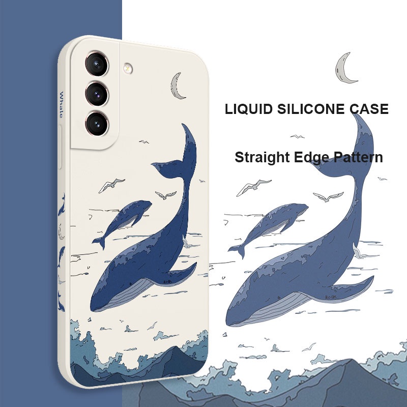 Ốp Điện Thoại Hình Cá Voi Cho Samsung Galaxy S21 S20 FE Ultra Plus