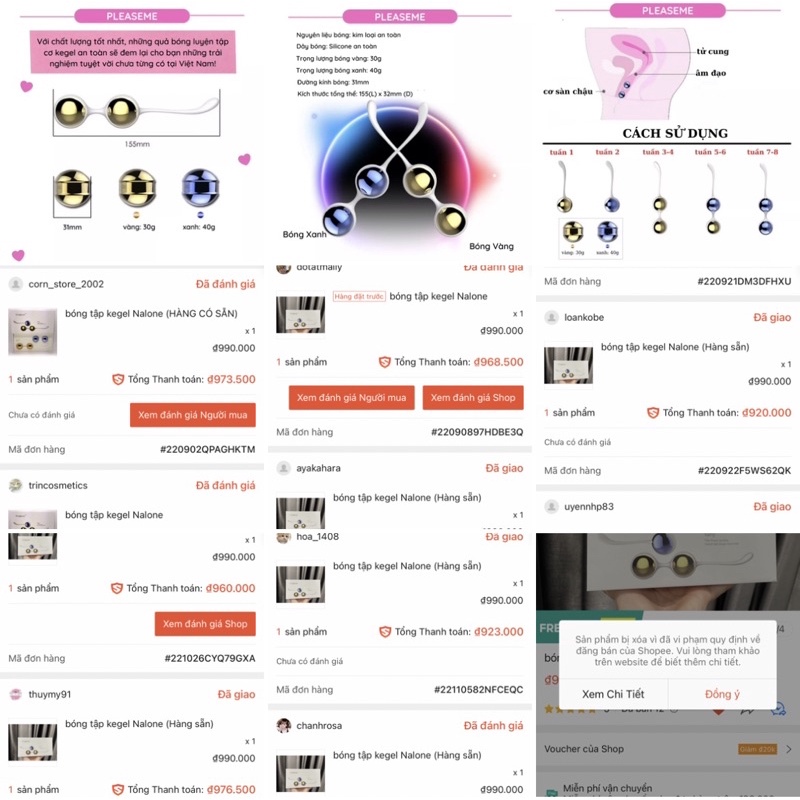 Tạ bóng tập kegel cho phụ nữ Nalone