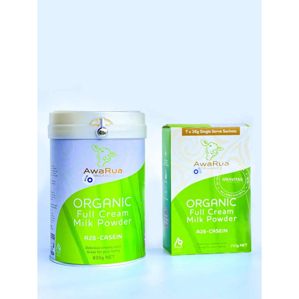 Sữa bột AwaRua Organic A2 Nguyên Kem và Tách Kem - Newzealand