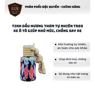 Nước hoa ô tô, tinh dầu đậm đặc với hương thơm tự nhiên treo ô tô, treo phòng giúp không gian thoáng hương, chống say xe