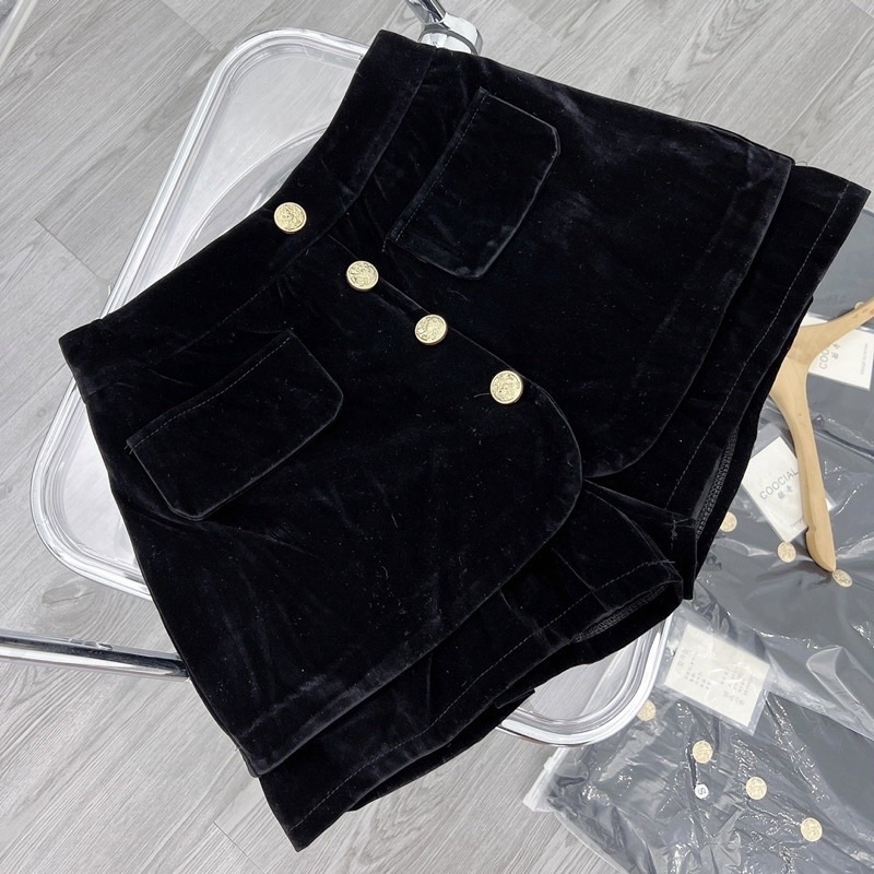 Quần Short Váy Nhung Mịn Dáng Mới Siêu Hot_03