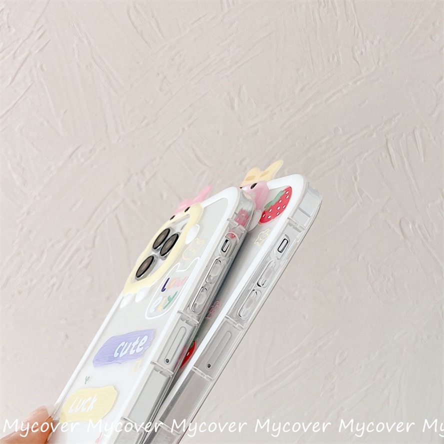 Ốp Điện Thoại Silicon Họa Tiết Trái Dâu Tây Dễ Thương Cho iPhone 7 8 Plus 11 Pro XS Max 13 14 12 Pro Max 6 Plus SE 2020