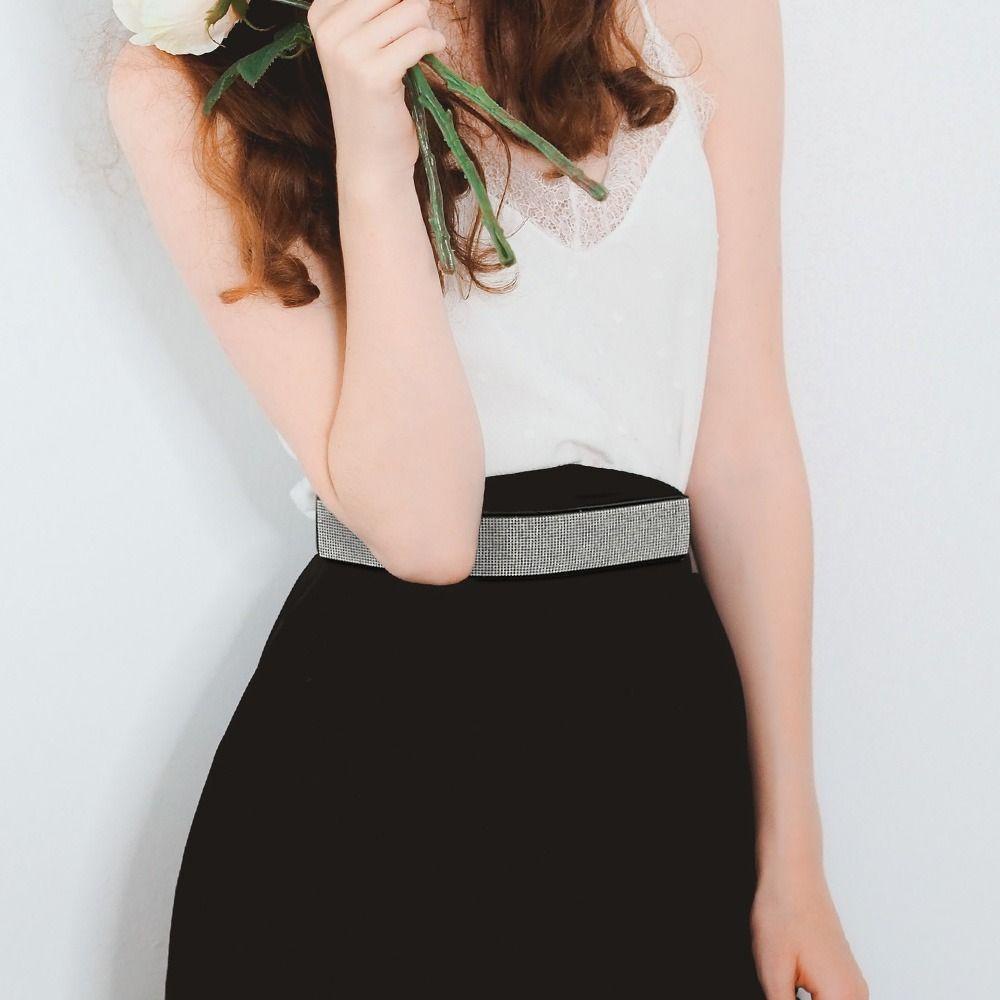 MOILYVN Thắt Lưng Đính Đá Lấp Lánh Thời Trang Cho Cô Dâu