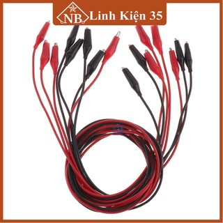 Dây nối kẹp cá sấu dài 1m (đầu kẹp từ sắt mạ chống han rỉ)