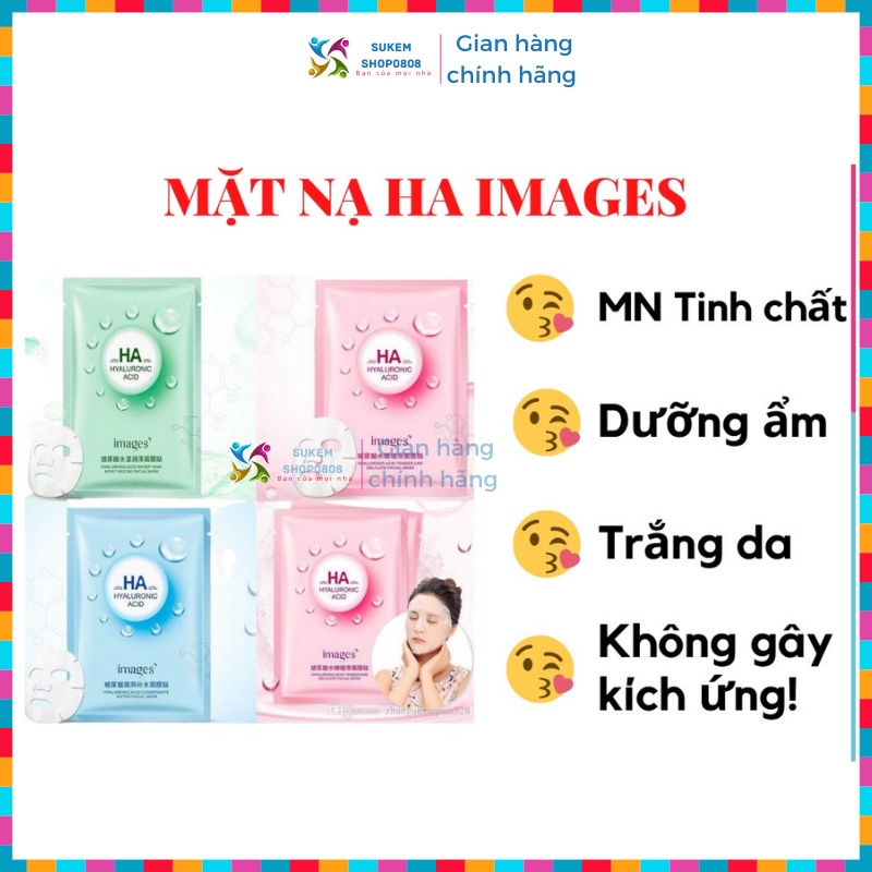 Mặt nạ giấy dưỡng trắng da mụn cấp ẩm thải độc HA