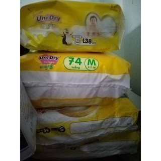 Thanh lý bỉm unidry dán xl 62, quần m74, quần l 38