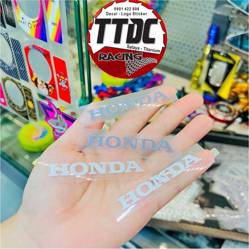 [Giá 1 tem] Tem Sticker Uv Honda 65MM chất liệu uv mực nổi trên mọi nền màu cực đẹp ✌