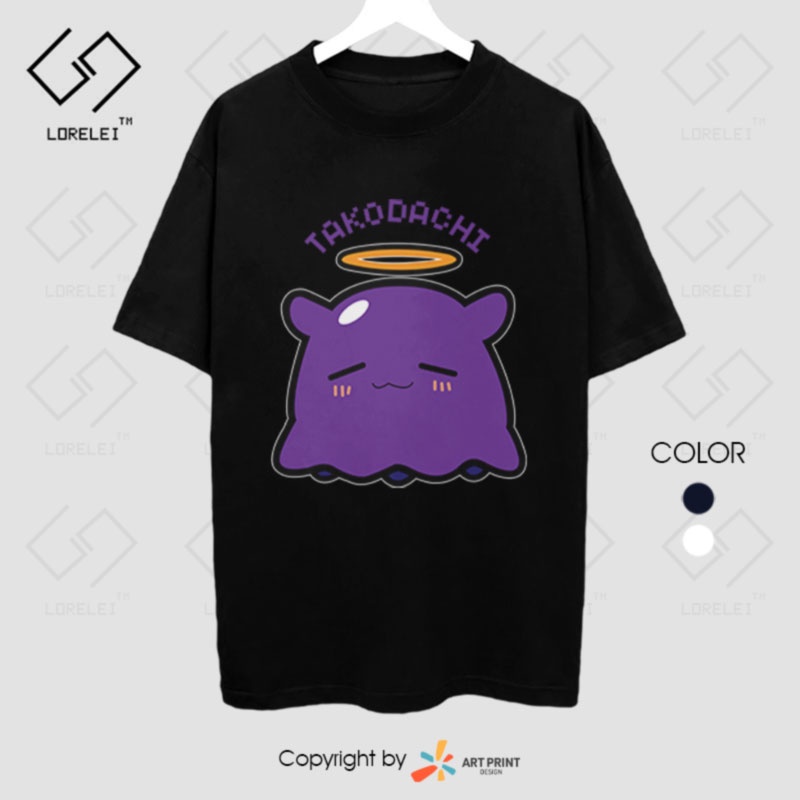 Áo thun Hololive Takodachi  ngắn tay