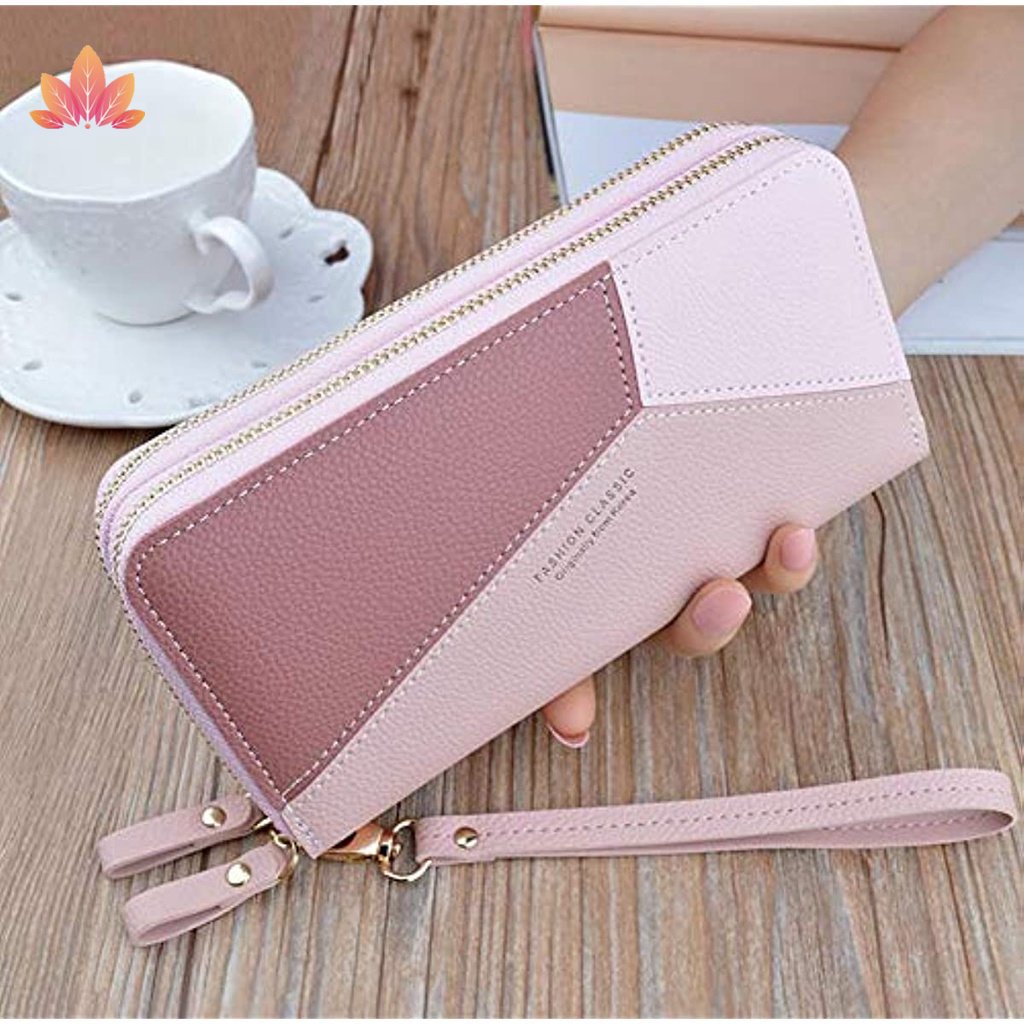 Ví Nữ Dáng Dài Có Khóa Kéo JP5 Đựng Điện Thoại / Tiền Xu Hai Ngăn Tiện Dụng