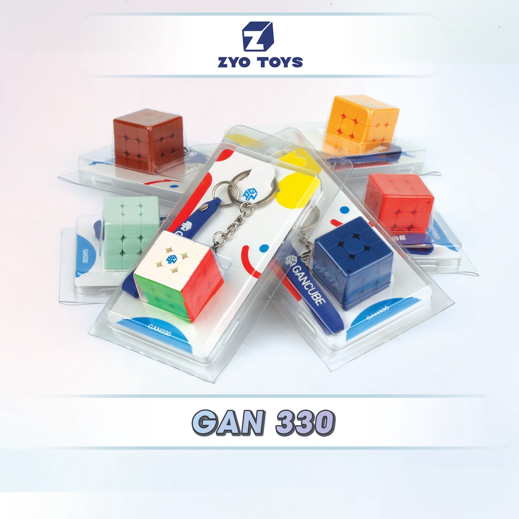  Móc Khóa Rubik Gan 330- Keychain Gan 330 Stickerless Rubic 3 Tầng Đồ Chơi Thông Minh- Zyo Toys