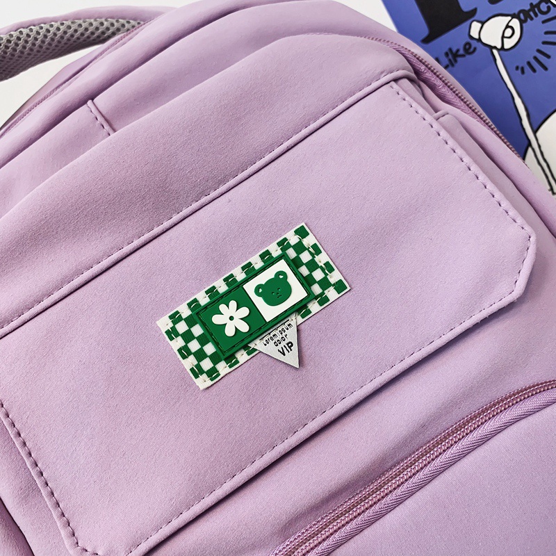 Balo đi học PRETTYZYS sức chứa lớn 15.6 inch thời trang Hàn Quốc 2023 trẻ trung cho nữ