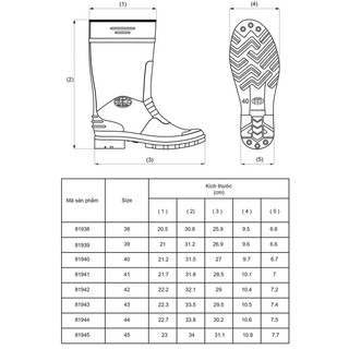 Ủng đen bảo hộ Thùy dương Safety
