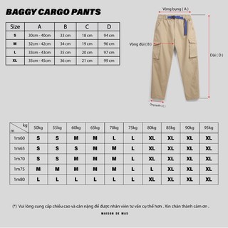 Quần Baggy Cargo - Black