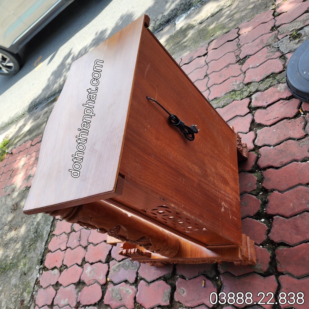 Bàn thờ thần tài gỗ gõ đỏ 60 x 88 rẻ vô địch giá tại kho 0888838959