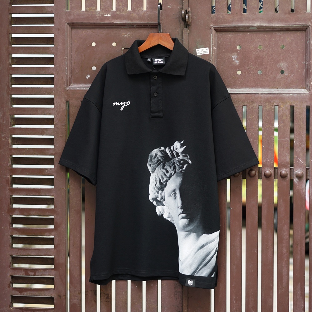 Áo Polo Cá Sấu Cotton Cao Cấp MYO In Hình Athena