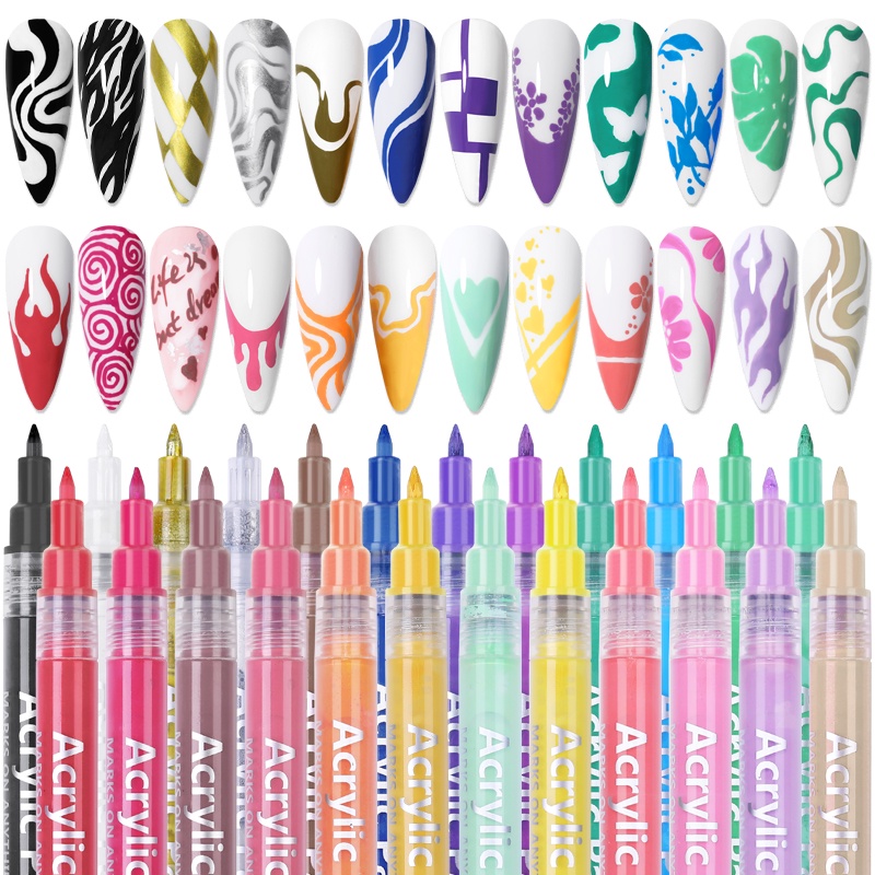 Set 24 bút trang trí móng UR SUGAR màu 3D chuyên dụng