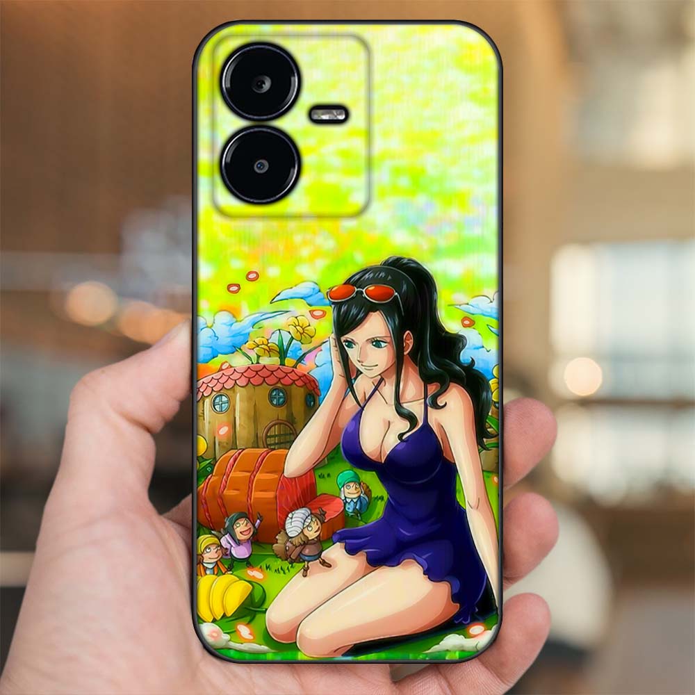 Ốp lưng Vivo Y22s viền đen in hình Nico Robin One Piece Đảo Hải Tặc