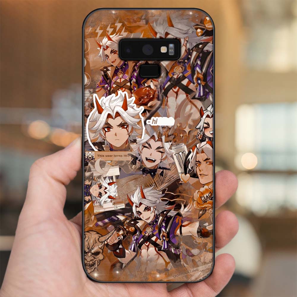 Ốp lưng Samsung Note 9 viền đen in hình Arataki Itto Genshin Impact