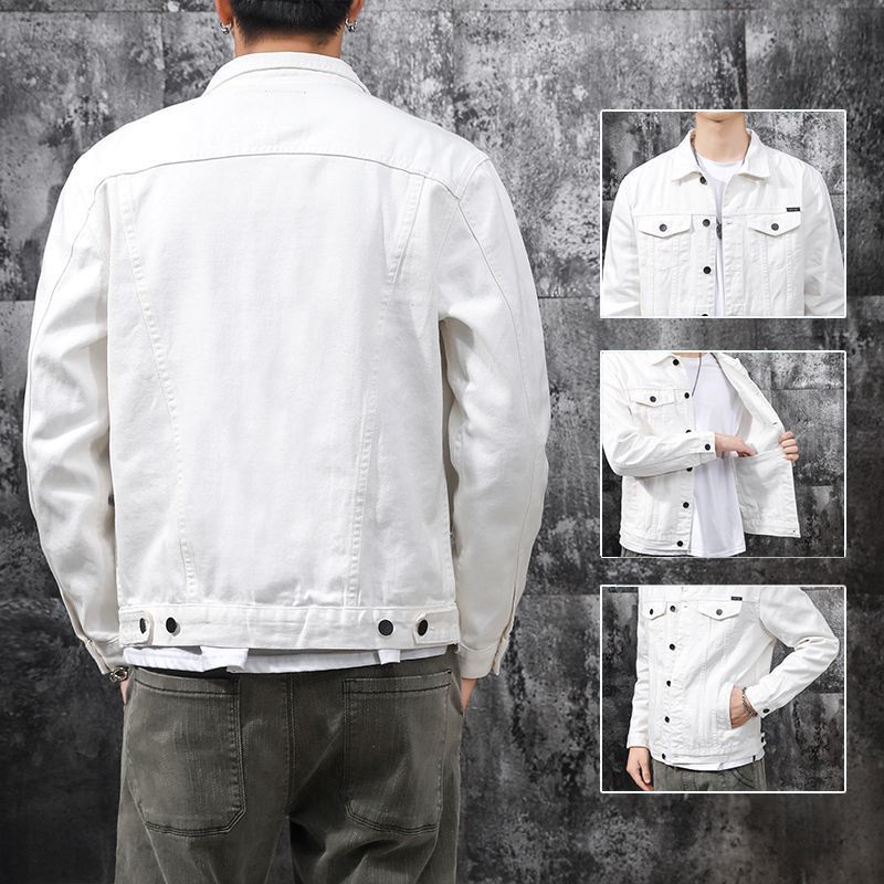 Áo Khoác Denim Dáng Ngắn Phong Cách Hàn Quốc Thời Trang Thu Xuân Dành Cho Nam