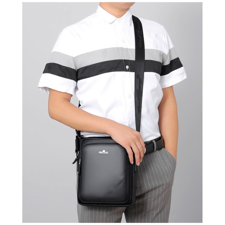 Túi nam đeo chéo da thật hàng chính hãng FSD.WG